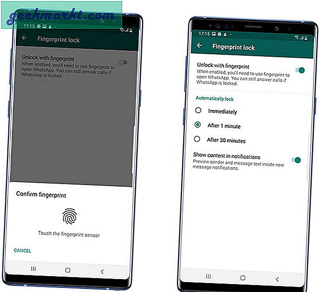วิธีเปิดใช้งาน Fingerprint Lock บน WhatsApp สำหรับ Android