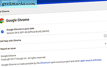 Chrome รุ่นใดที่ฉันมี?