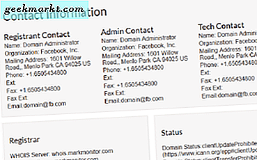 วิธีการหาใครเป็นเจ้าของเว็บไซต์