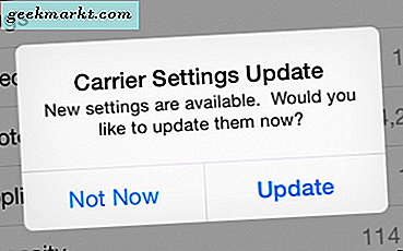 "Carrier Settings Update" บน iPhone คืออะไร