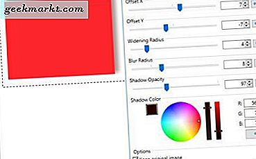 วิธีการเพิ่มเงาหล่นใน Paint.NET