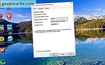 วิธีการซ่อนแถบงาน Windows 10